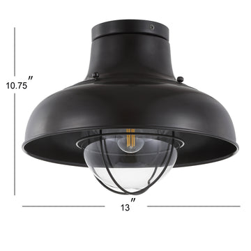 Cameron 13" Metal LED Semi Flush Mount - JONATHAN Y